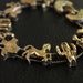 Vintage Brass Texas Charm Bracelet.