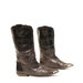 size 8.5 SOUTHWEST black leather 80s BIKER slouchy midcalf boots