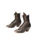 size 7 SOUTHWEST black leather 80s BIKER FRINGE lace up ankle boots