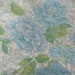 RESERVED FOR SUSAN: Vintage 70's Vinyl Tablecloth Blue Floral Pattern 50" x 65"