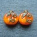Lampwork beads 1056 (2) Pumpkins