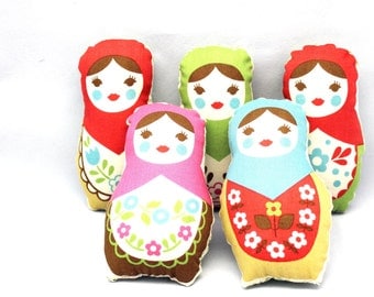 Ornaments - Refreshing Christmas Classic Stuffed Matryoshka Dolls -Choose ONE