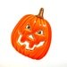 Halloween Pumpkin pin JJ enamel brooch Jack O Lantern