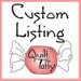 Custom Listing for Marjoleintje