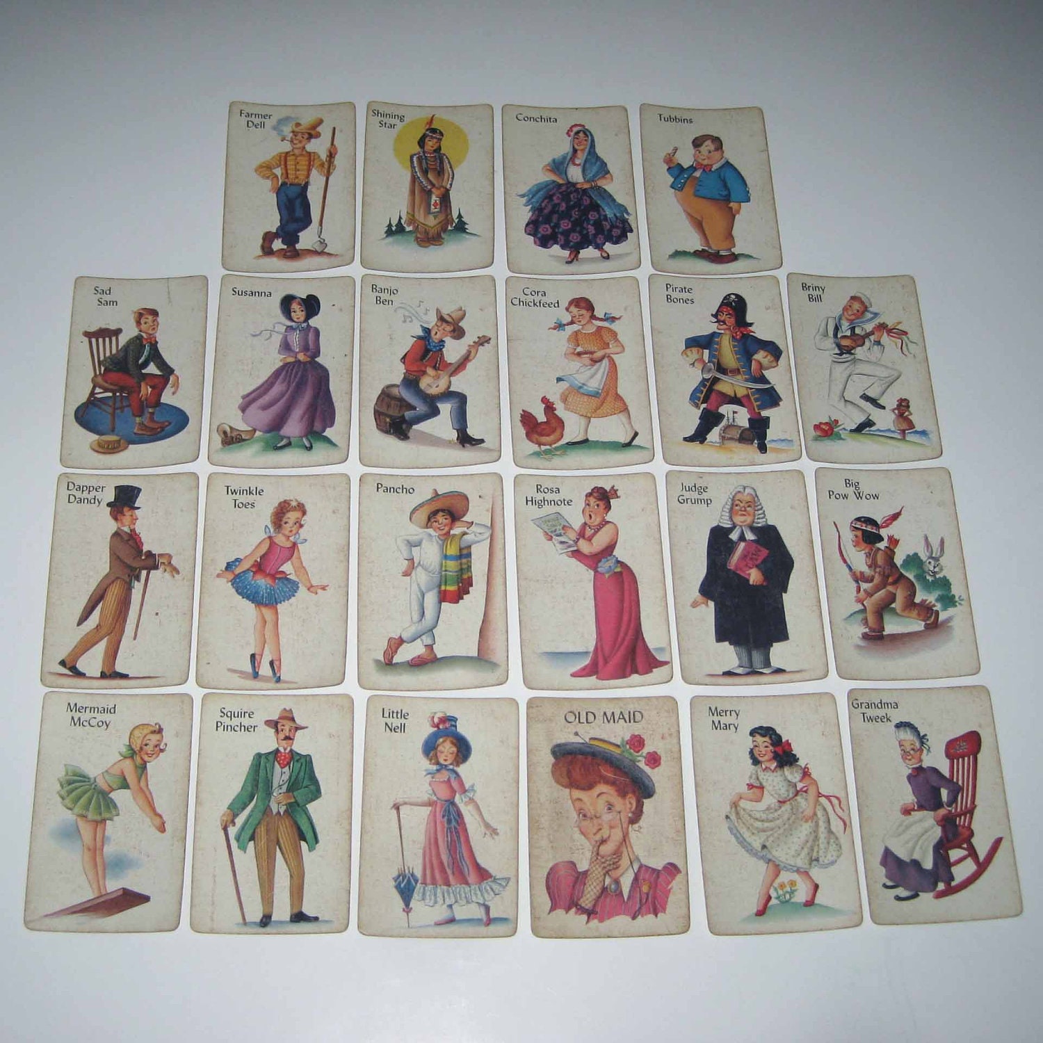 antique old maid cards