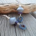 Denim Diamonds ... SRA Lampwork and Sterling Silver Earrings