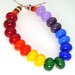 Handmade Lampwork Bead Set Rainbow Red Orange Yellow Green Blue Indigo Violet Purple Amethyst Glass -- Where Time Stands Still