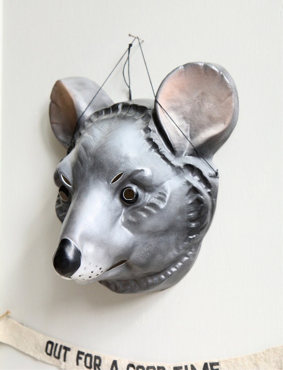 RESERVED//// Vintage Rat Mask / Halloween Costume African