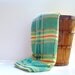 Vintage Plaid Camp Blanket Stadium Throw / Large