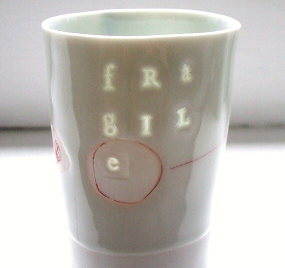 fragile Translucent porcelain cup