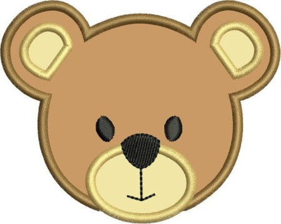 INSTANT DOWNLOAD Bear Face Applique designs by DBembroideryDesigns