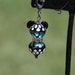 Aqua Azule Butterfly Monarch Lampwork Mickey Minnie Mouse Style Disney Inspired DeSIGNeR Purse Charm Trendy Black Gunmetal Disneyland
