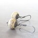ivory dangle earrings rustic dangle earrings earthy earrings lampwork glass and sterling silver