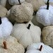 fabric pumpkins - afternoon tea, shades of white - set of 3 p U m P k I nS