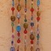 Glass Beaded Wind Chime - ( Windchime ) Sun Catcher on Mesquite with Hammered Copper -- Bohemian