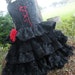 Custom Boutique Lolita Little Black Dress Lace Taffeta Girl 6 7 8 Ready to Ship