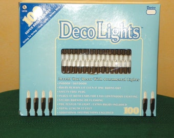 Electric String Lights, Brown Wire, 100 Super Bright Clear White Lights, 32 Feet of Indoor/Outdoor Lights Wedding, Wreaths, Mantels, Garland