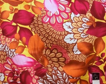 Van Gogh Collection FS14 Collage Gold RAYON CHALLIS Fabric 1 Yard