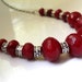 Ruby Necklace , Red necklace