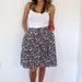 80s Esprit Sport Graphic Leaf Print A-line Skirt, Size Small Medium