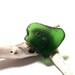 Sea Beach Glass Button - Emerald Green Seaglass - Authentic Recycled Lake Find - "Jaded" by StoneMe
