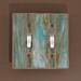 Double Light Switch Plate - Stained Glass - Switch Cover - Moss Green - Olive Green 7434