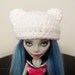 Monster High - Lati Yellow - Pukifee - 5/6 BJD Doll Kawaii Bear Beanie - White