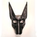 Black Jackal Leather Mask Anubis Egypt Egyptian Dog