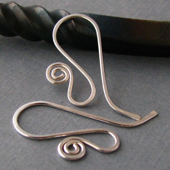 Interchangeable Ear Wires Silver Filled Spiral French