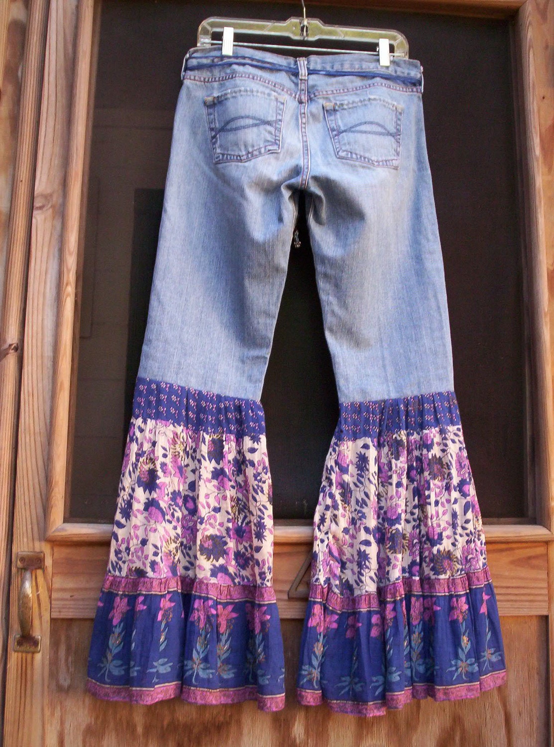 INDIA BELLS Hippie Bell Bottoms Jeans Pants Upcycled Boho