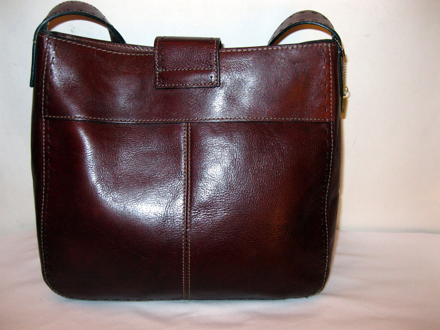 Fossil Sedona tote bag purse in glazed leather vintage