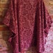 Oversized Deep Rose Caftan, Sooooo Soft and Snuggly, Deep Rose Brocade Pattern on Tan
