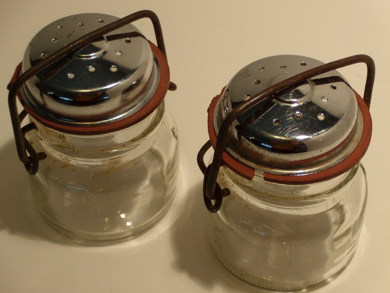 Vintage Canning Jar Salt and Pepper Shakers by BluestemBelle