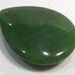 1 Focal Bead.... Green Jade Smooth Briolette Gemstone Pendant Bead..40x30mm...BB