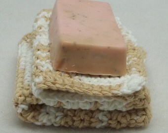 Beige Crocheted Facecloth,beige crocheted dishcloth,beige crocheted washcloth,beige washcloth,beige dishcloth,beige facecloth,eco-friendly