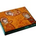 Klimt Gold Angels - Giclee print mounted on Wood (4 x 5 inches) Folk Art by FLOR LARIOS