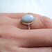 925 Sterling Silver Milky Opal Gemstone Ring – Handmade – All Sizes – Valentine's Day Gift