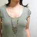 Vintage Brass / Long Necklace / Double necklace / Layering necklace