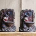 Cast Iron Bookends Maiden by a Fountain
