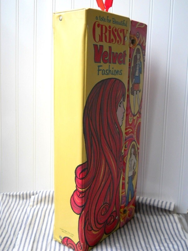 Vintage Mattel Crissy Velvet doll Fashion tote Doll clothes