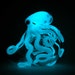 Glow in the Dark Octopus Sherlock medium Hand Blown Glass
