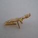 Alligator Tie Tack Gold Vintage Pin