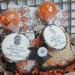 vintage style halloween APOTHECARY labels mini pockets with hand stamped tickets and lollipops with tags gift set