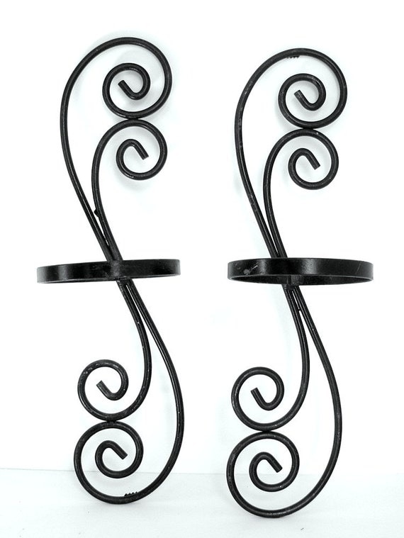 Vintage Plant Holder Cast Iron Wall Sconce by bythewayside on Etsy