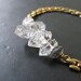LAST ONE - Herkimer Diamond and Vintage Brass Watch Chain Bracelet