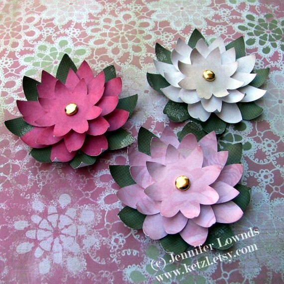 Printable Templates Instructions Tutorial How To Make Paper Flowers Water Lilies For Wedding Paper Water Template