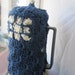 Tardis - French Press Cozy - Large Size - In Blueberry and Antique White