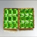 RESERVED Art Deco Czech Belt Buckle Rhinestone Lime Green Gold Gilt Vintage 1930s Jewelry