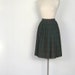 Vintage Plaid Skirt / 1950s Full Skirt / 50s Skirt / Chocolate Mint / 25W XS