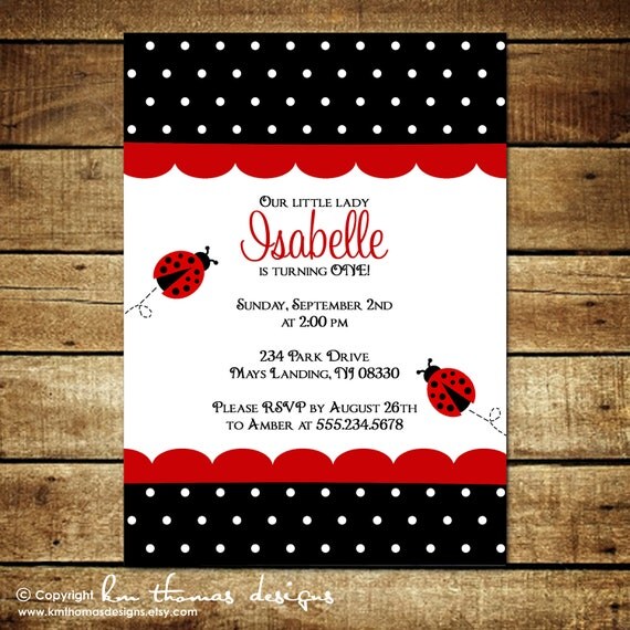 LITTLE LADY...Custom Printable Birthday Invitations...by KM Thomas Designs Il_570xn